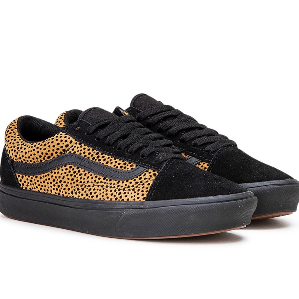 NEW Vans Old Skool Tiny Cheetah Leopard Black